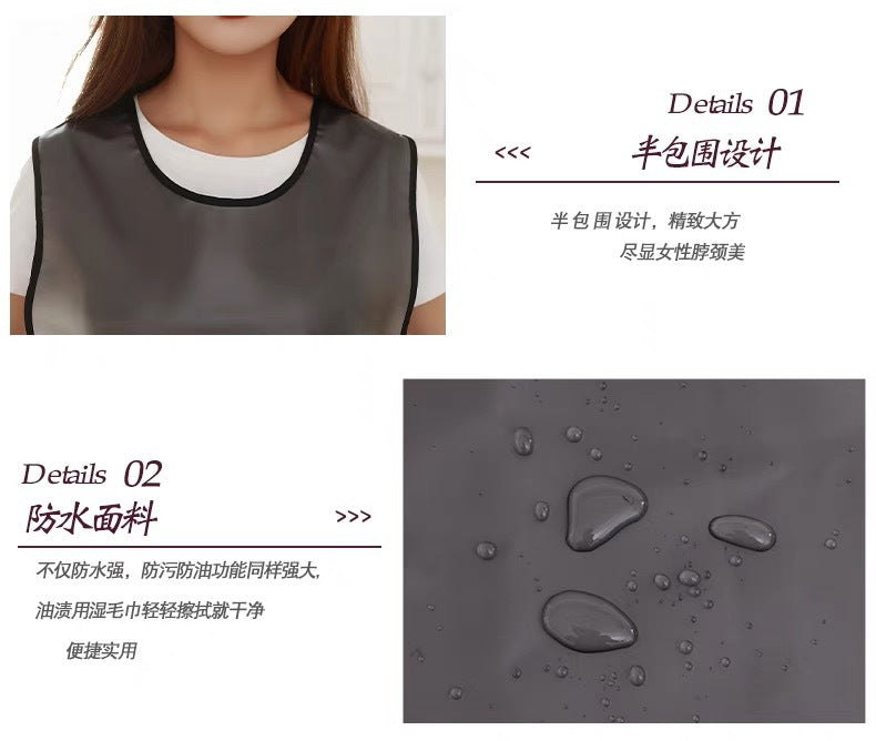Apron tpu Waterproof oil-proof men's and women's household kitchen disposable aquatic catering work clothes sleeveless waist customizable